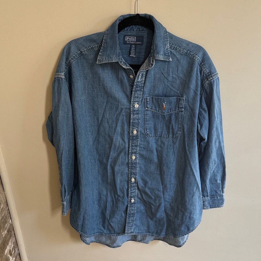 Polo Ralph Lauren Big Pocket Blue Denim Shirt size XXS